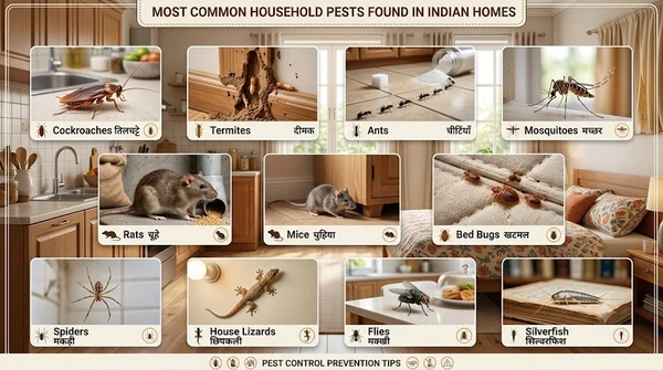 Common Pests Found in Indian Homes: Complete Identification Guide